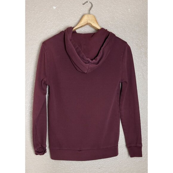 Clean Tees Fresh Maroon Zip-Up Hoodie Size Small - Picture 2 of 7